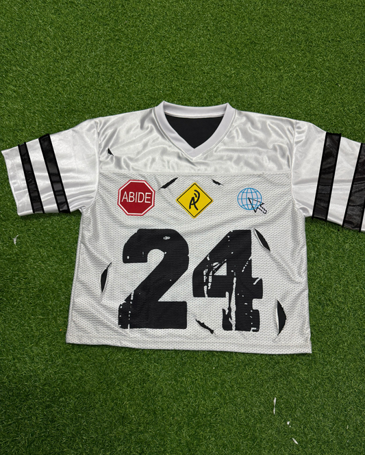 White Distressed ‘24’ Jersey