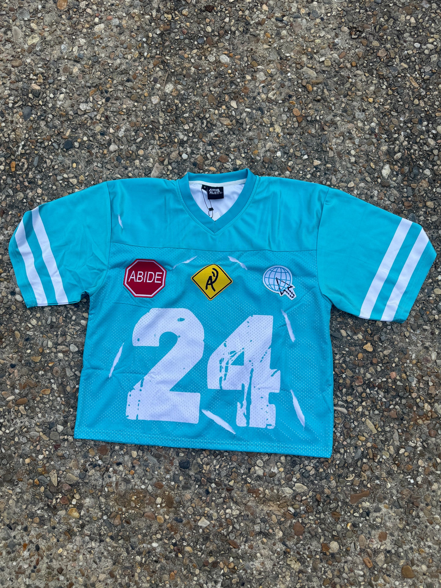 Blue Distressed ‘24’ Jersey
