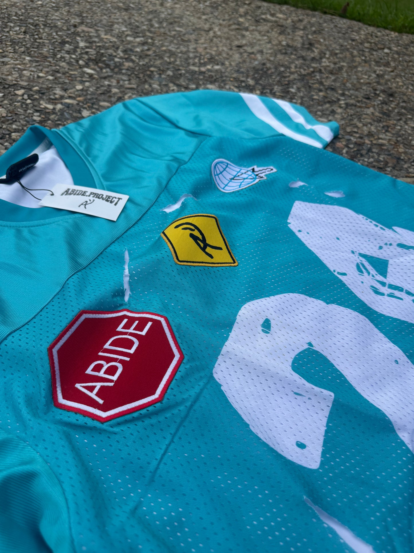 Blue Distressed ‘24’ Jersey
